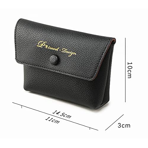 Moranse Small Travel Cosmetic Bag Lightweight Makeup Pack PU Leather Cosmetic Organizer Pouch for Women (Blue)
