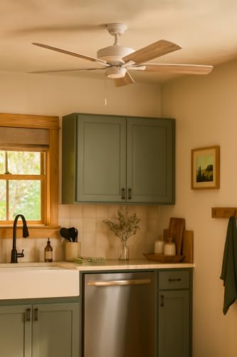 Hinkley Metro 52-Inch Indoor Dual Mount Ceiling Fan - Chalk White, 3-Speed, Reversible Blades