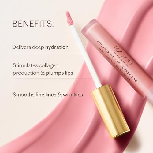 MZ SKIN Volumising Lip Perfector 0.10 fl oz | Peptide Plumping Lip Gloss with Hyaluronic Acid & Mint | Hydrates, Smooths & Enhances Lip Volume