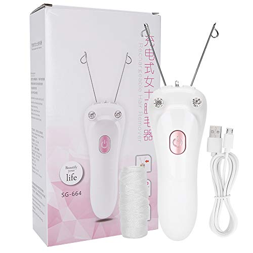 Electric Face & Eyebrow Threading Epilator for Women - USB Rechargeable Hair Removal Device