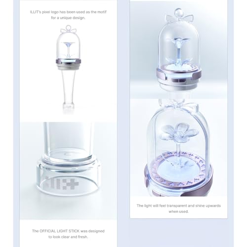 Illit Official KPOP Lightstick with 3 Extra Photocards Set - Fan Concert Accessory
