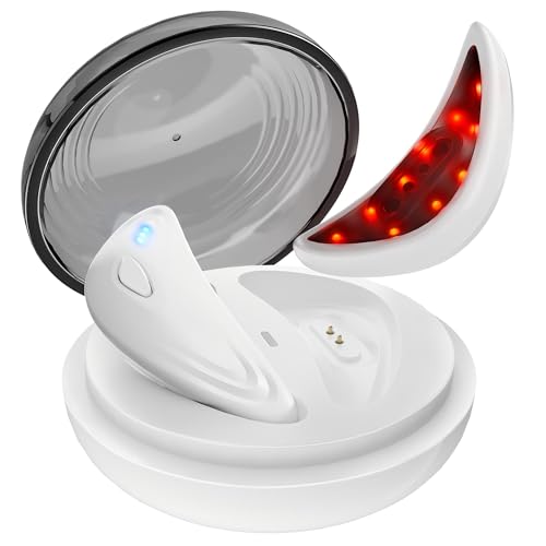 Red Light Therapy Eye Pods for Under Eye Bags - 1 Pack + 4 Reusable Gel Patches, Portable Eye Care Device