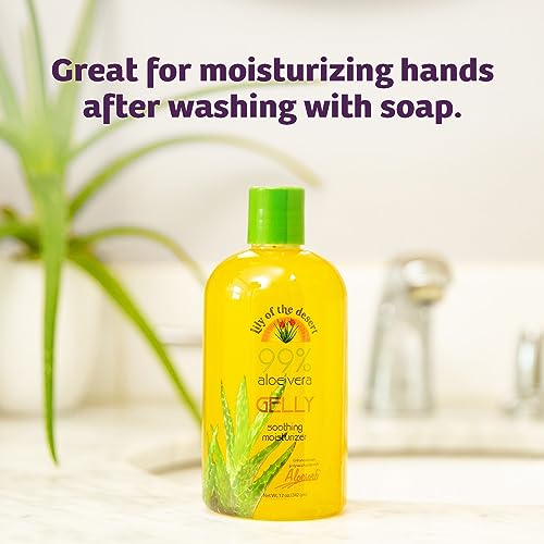 Unscented Aloe Vera Gelly 2-Pack - Soothing Face & Body Moisturizer, 12 Oz