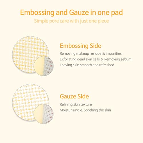 ACCOJE Brightening Glow V Peeling Toner Pads with Glutathione & AHA+BHA, Dual-Textured Exfoliating, Clearer & More Radiant Complexion, Korean Skin Care (70 Pads)