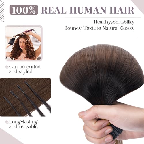 Human Hair Extensions I Tip Keratin Stick In 100 Strands 18 Inch Natural Black Ombre