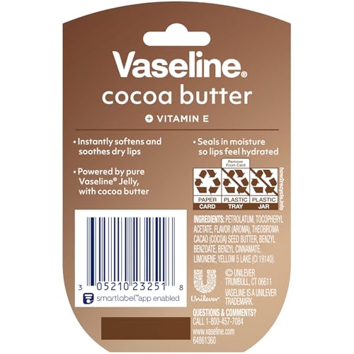 Vaseline Lip Therapy Cocoa Butter Lip Moisturizer 8-Pack - 0.25 Oz Mini