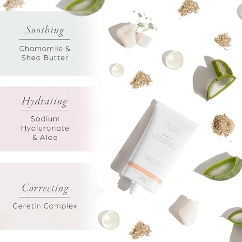 Medium Tinted Moisturizer SPF 20 - 4-in-1 Hydrating Face Primer & Foundation - Vegan, Paraben-Free