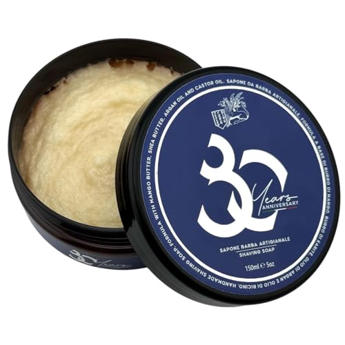 TFS 80th Anniversary Shaving Soap Cream ? Artisan Men¡¯s Shaving Soap Made in Italy, Citrus Floral Woody Fragrance, Rich Protective Lather, Moisturizing Formula for Smooth Shave ? 150ml
