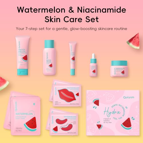 Watermelon & Niacinamide Skincare Set for Women Teens Girls 11PCS Gift Box