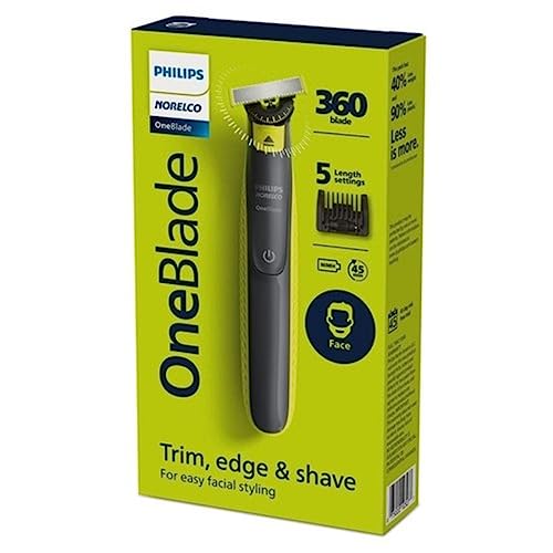 Electric Trimmer for Face & Body with Adjustable Comb and 360 Blade - Waterproof, Rechargable
