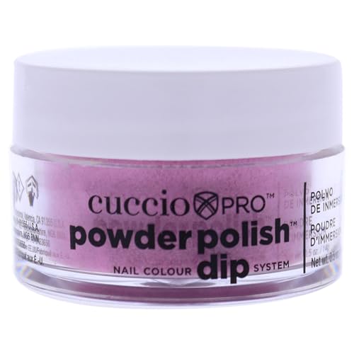 Cuccio Colour Powder Nail Polish - Lacquer For Manicures And Pedicures - Highly Pigmented Powder That Is Finely Milled - Durable Finish With A Flawless Rich Color - Deep Pink Pink Glitter - 0.5 Oz, (I0097870)
