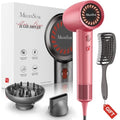 1600W Ionic Hair Dryer with Diffuser Nozzle & Hair Brush for Curly Hair - Fast Drying