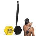 TOOLETRIES Charcoal Silicone Back Scrubber for Shower - Body Exfoliating Brush