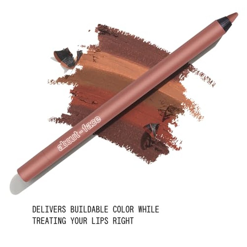 about-face Matte Fix Lip Pencil Baby Be Good ? Long-Wear, Creamy Matte Lip Liner with Hyaluronic Acid & Vitamins C & E ? Vegan, Cruelty-Free, Clean Beauty ? 0.042 oz (Peachy Beige)