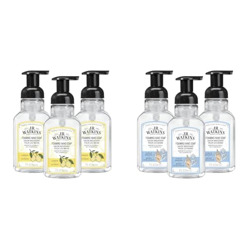 J.R. Watkins Foaming Hand Soap with Pump Dispenser, Moisturizing Foam Hand Wash, All Natural & Foaming Hand Soap with Pump Dispenser, Moisturizing Foam Hand Wash, All Natural
