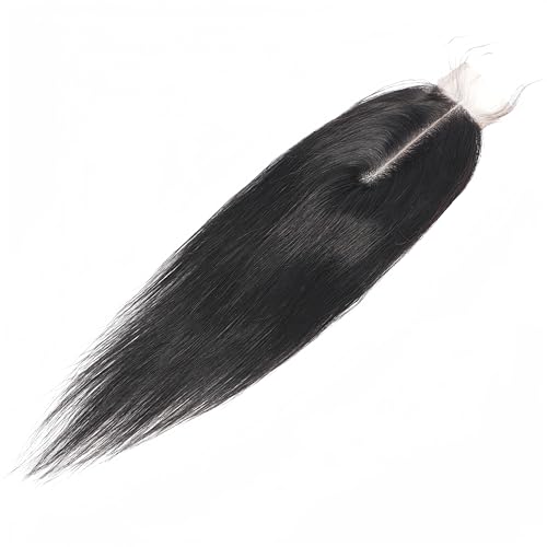 Risbaer 18 Inch Brazilian Straight 2x6 HD Lace Closure Human Hair Middle Part
