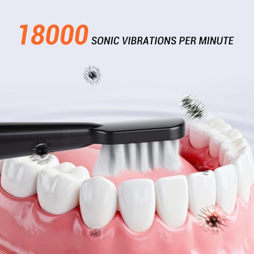 Electric Sonic Toothbrush Pack with 40 Replacement Heads & 5 Modes – Rechargeable & Waterproof