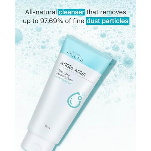 BEYOND Angel Aqua (Cleansing Foam, 10.1fl oz) - Vegan Formula Korean Skin Care. Gentle Hydrating Face Wash, Coconut, Hyaluronic Acid