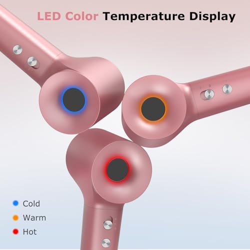 Rose Gold High-Speed Ionic Hair Dryer with Concentrator - Fast Drying & Negative Ion Technology