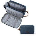 Large Water-Resistant Canvas Toiletry Bag for Men - Navy Blue Travel Organizer