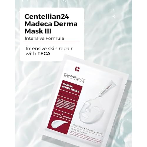 CENTELLIAN 24 Madeca Derma Face Mask (10pc) + Cream Time Reverse (Season 7, 1.69fl oz) - Korean Skin Care for Soothing, Hydration & Nourishing, with TECA, Centella Asiatica & Madecassoside
