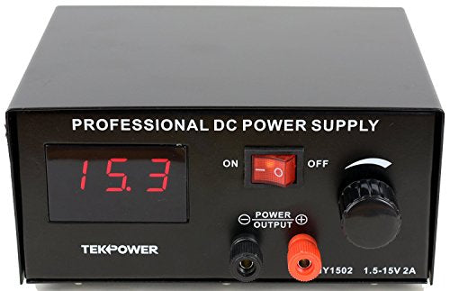 DC Power Supply 1.5-15V 2A for Tattoo Machines and Electronics