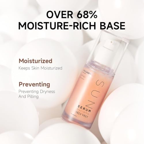 Hydrating Collagen Sun Serum SPF 50+ for Dry Skin - Lightweight Daily Sun Protection