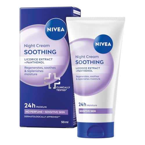 Sensitive Night Cream for Dry Skin - Hydrating Moisturizer with Grape Seed & Licorice