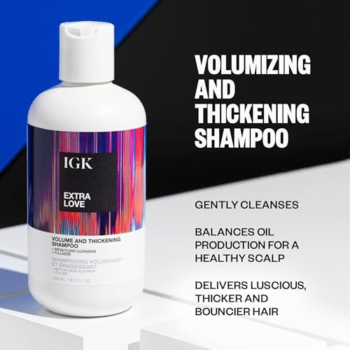IGK Extra Love Volume & Thickening Shampoo - Regular / Single - 8 Oz
