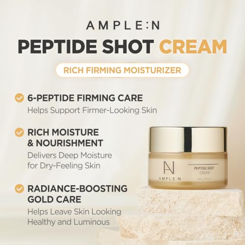 AMPLE:N Peptide Shot Face Moisturizer with 6 Peptides, Shea & Gold, 2.02 oz