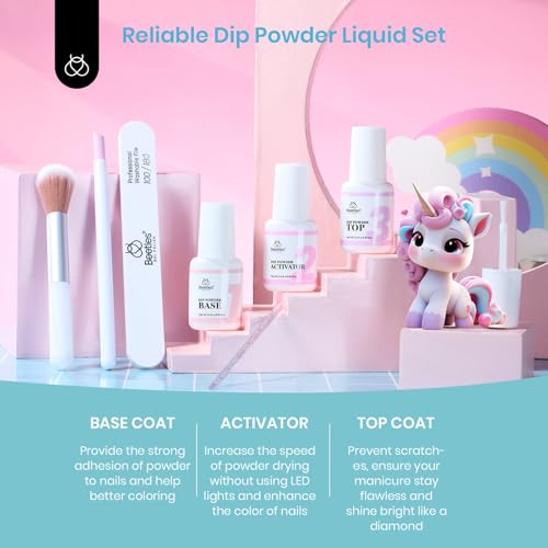 Beetles Dip Powder Nail Starter Kit 20 Colors - Multicolor Dreamy Town Variation