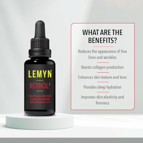 Retinol2 Facial Oil Serum with 2% Advanced Gentle Retinol, Vitamin A+E+F ? Freshly Made Anti-Aging, Hydrating, and Firming Formula | 15ml