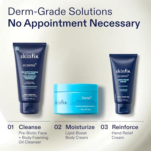 Skinfix Pre-Biotic Face + Body Foaming Oil Cleanser - 5 fl oz - Hydrates, Calms with Colloidal Oatmeal, Triple Lipid Complex & Coconut - Accepted by the National Eczema Association - Cruelty Free