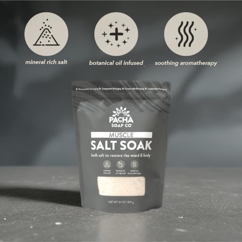 Muscle Salt Bath Soak with Arnica & Peppermint - Handcrafted Epsom Salt 2-Pack