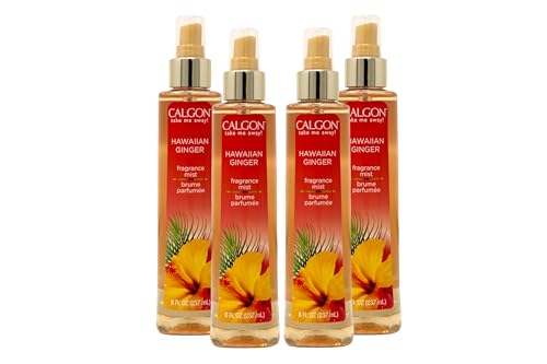 Calgon Hawaiian Ginger Body Mist 8oz - Long-Lasting Fragrance (Pack of 4)