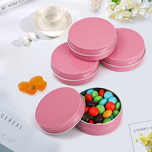 48 Pack 2 oz Aluminum Cosmetic Sample Containers with White Labels – Travel Lip Balm & Salve Tins