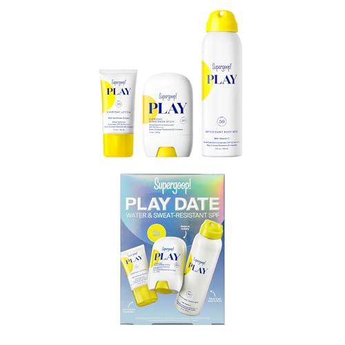 Supergoop Play Date Outdoor SPF Bundle – SPF 50 Lotion, Stick & Body Mist