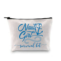 GJTIM Funny Nautical Anchor Sailing Boating Gift Boating Sailing Nautical Theme Zipper Pouch Nauti Girl Survival Kit for Nautical Sailors (Survival Nauti Girl)