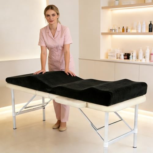TDKDHoming 71x23in Ergonomic Lash Bed Topper with Removable Cover for Salons