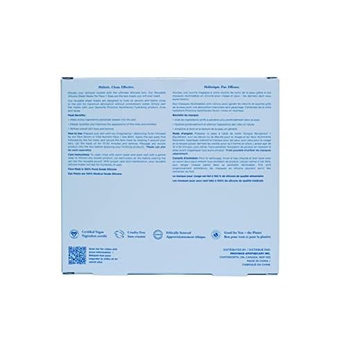 Province Apothecary Women's Reusable Silicone Sheet Mask Set, One Size