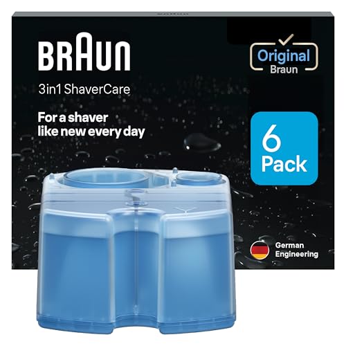 Braun Clean & Renew Refill Cartridges 34.2 Fl Oz Pack of 6 - Compatible with Clean&Charge System