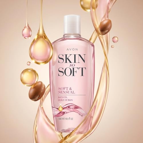 AVON Skin So Soft Moisturizing Bath Oil 16.9 oz - Silky Body Oil & Sensual Fragrance