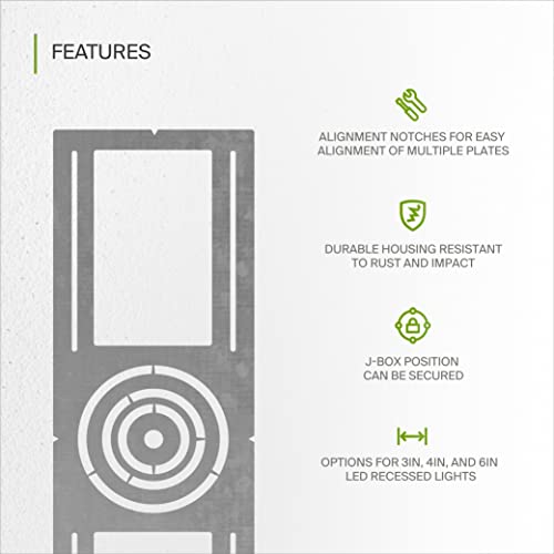 ASD 24 Pack New Construction Mounting Plate for 3/4/6 Inch LED Recessed Lights - Symmetric Design