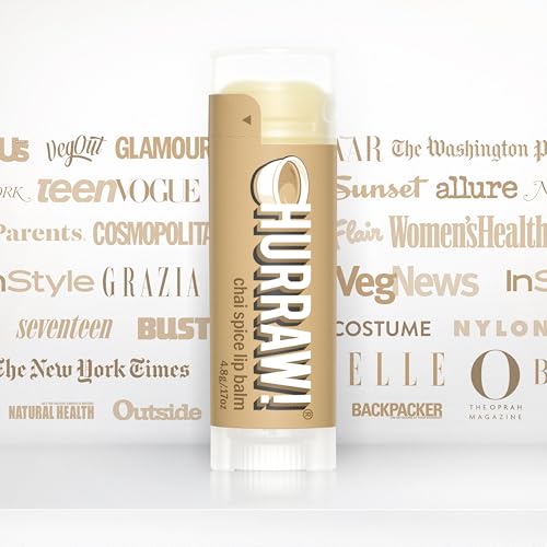 Hurraw! Chai Spice Lip Balm, 3 Pack: Organic, Certified Vegan, Cruelty and Gluten Free. Non-GMO, 100% Natural Ingredients. Bee, Shea, Soy and Palm Free. Made in USA