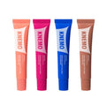 Hydration & Tint Bundle 4-Pack - Vegan Lip Balm Bundle with Clear & Tinted Shades (Crystal Clear, Peach Muse, Grape Crush, Pink Flan)