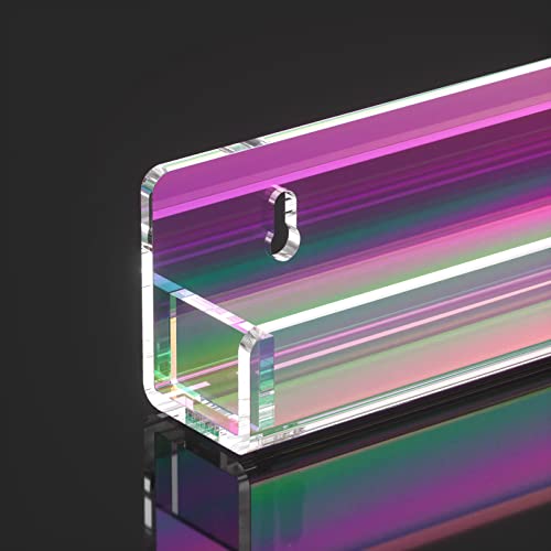 15 Inch Iridescent Nail Polish Wall Rack with 6 Shelves - Organizer & Display