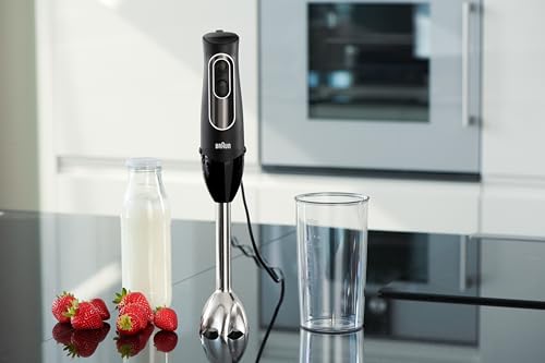 Immersion Hand Blender with Beaker and Whisk - 350W Dual Speed, Versatile Kitchen Tool