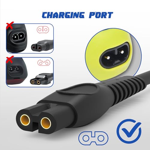 5V USB Charging Cable Compatible with Philips One Blade QP2724 Charger Cord for Phillips Norelco Oneblade 360, QP1924, QP2834, MG5910, Shaver 3600, 3900, 2 Packs Beard Trimmer Power Cord for Travel