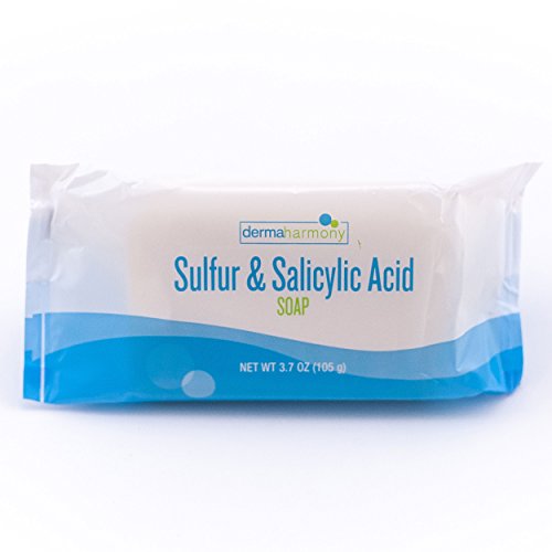 Sulfur and Salicylic Acid Bar Soap - 3.7 oz Pack of 3 - Acne & Skin Clarifying