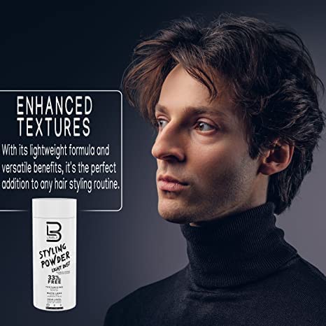 L3 Travel Styling Powder Small 0.02oz Pack of 12 Natural Look Men’s Hair Powder